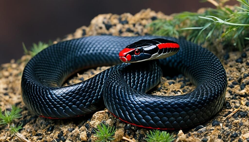 Black snake with red stripe identification