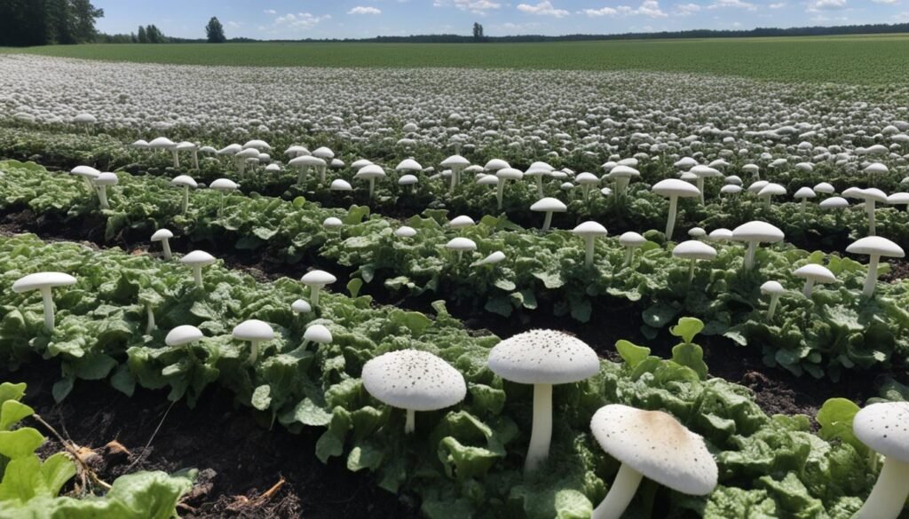 Cobweb mold impact on mushroom crops