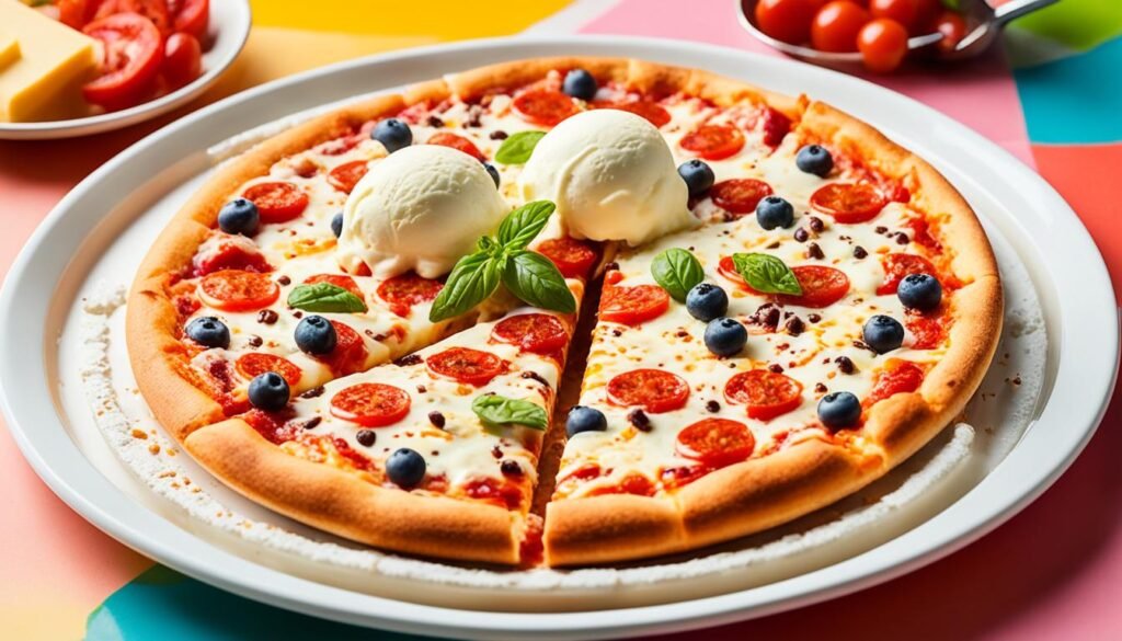 Pizza and ice cream pairing