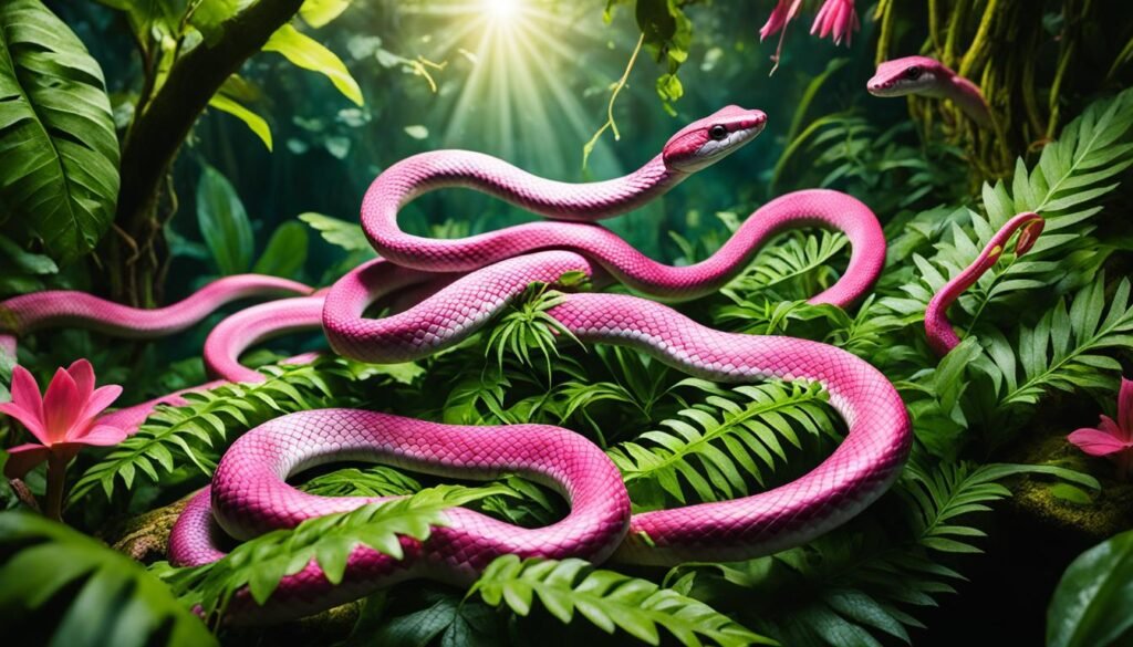 rare pink snakes