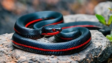 snake black with red stripe