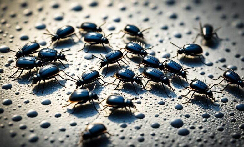 tiny black bugs look like poppy seeds