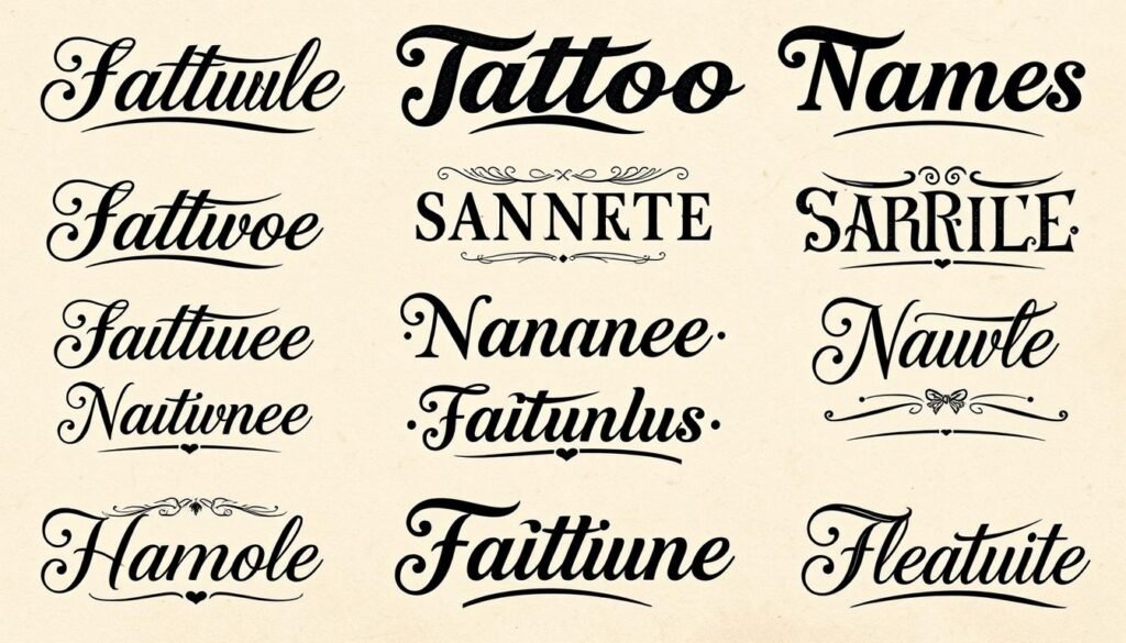 name tattoo font styles