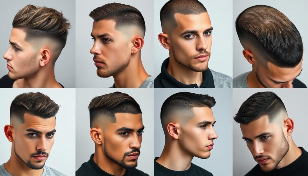 Different buzz cut styles