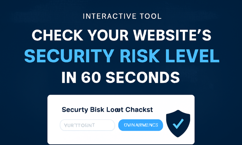 Interactive Tool: Check Your Website's Security Risk Level in 60 Seconds website security risk