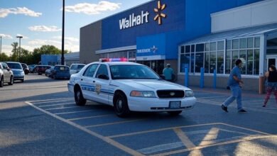 Kentucky Walmart with police presence in parking lot