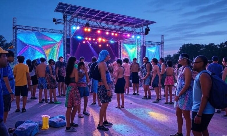 Vibrant crowd at Lilapalooza indie music and arts festival 2025