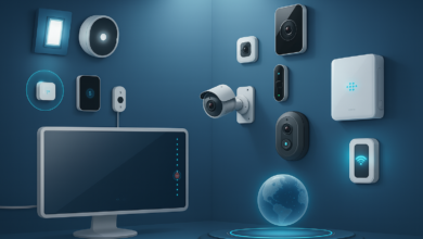 Futuristic smart home with innovative Renas Tech devices