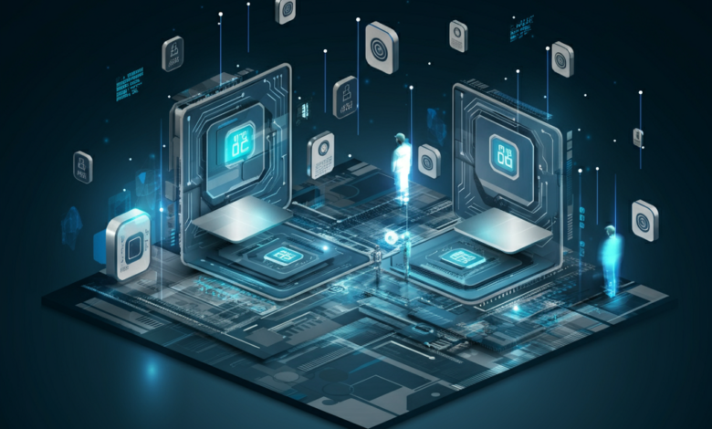 Xoswerheoi: Unlocking the Future of Digital Innovation Futuristic digital landscape with interconnected systems and AI elements.