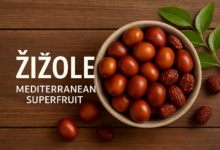 Fresh žižole jujube fruit on table