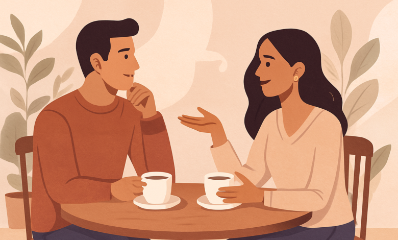 people talking to get to know each other