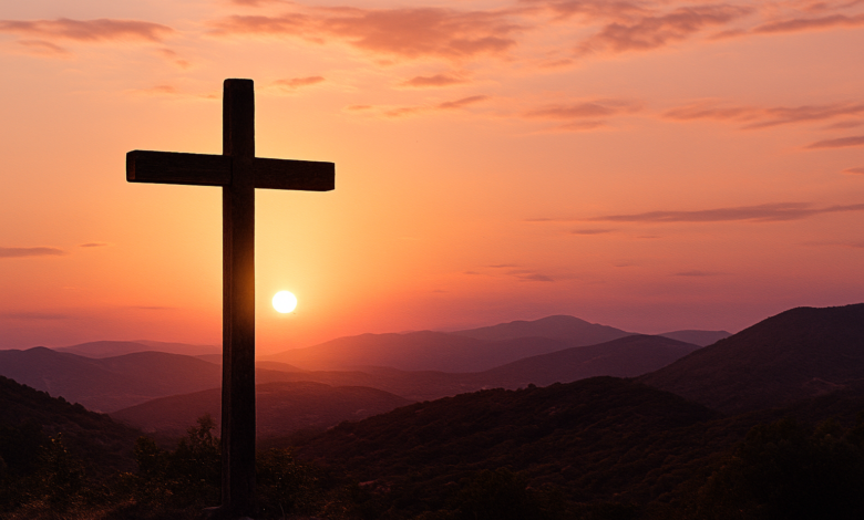 “When the Time Is Right, I the Lord” — Meaning, Timing, and a Faithful Way to Wait Wooden cross at sunset over mountains