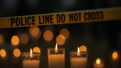 Ryan Waller: The Verified Timeline, Facts & What We Know Candlelight vigil with police tape