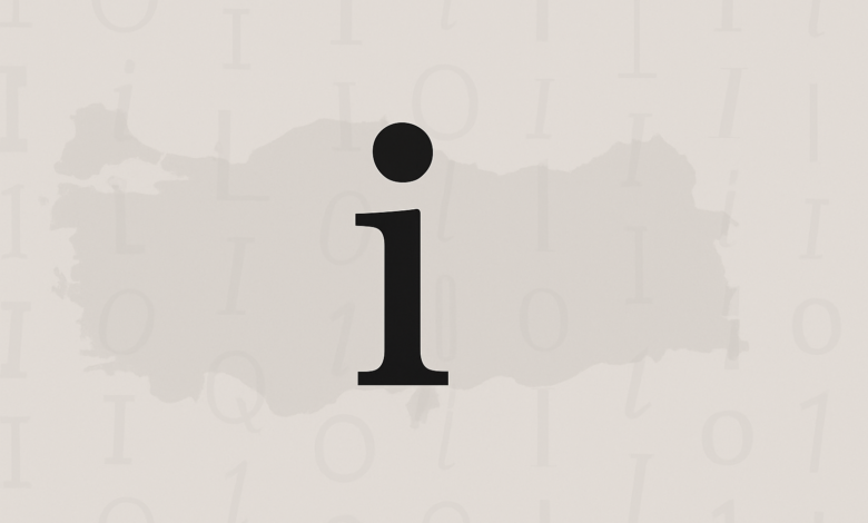Turkish dotless i typographic motif
