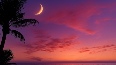 Crescent moon above ocean symbolizing Venus in Cancer